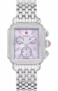 Michele Deco Stainless Steel Diamonds Women's Watch MWW06A000800