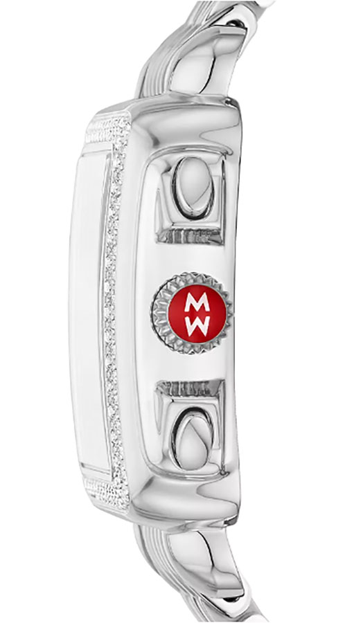 Michele Women’s Deco Stainless Steel Diamond-Accent Watch - Silver Deco Stainless Diamond Watch MWW06A000775 - MICHELE® main image 3