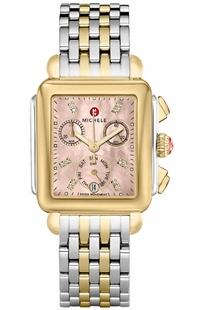 Michele Deco Two-Tone Diamond Dial Women's Watch MWW06P000286