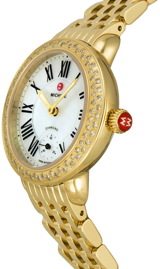 Michele Serein 28MM Gold Diamond Watch Serein Two-Tone 18K Gold-Plated Diamond Watch MWW21A000069  main image 2