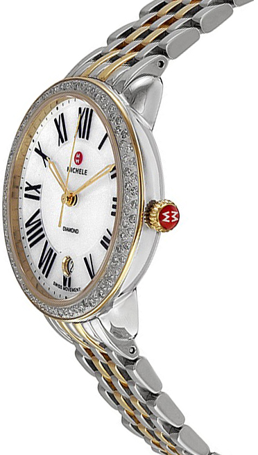 Michele Serein Diamond two-tone ladies watch Serein Two-Tone 18K Gold-Plated Diamond Watch MWW21A000069  main image 2