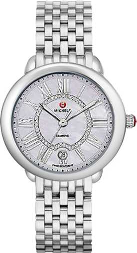 New Michele Serein Lavender Diamond Watch Michele Serein Purple Diamond-set Dial Stainless Steel  main image 4
