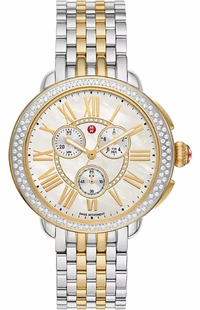 Michele Serein 18k Yellow Gold & Steel Women's Watch MWW21A000069