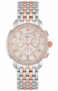 Michele Sidney Rose Gold Two-Tone Diamond Women's Watch MWW30A000036