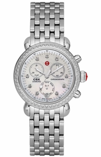 Michele Signature CSX-36 Diamond & Pearl White Dial Ladies Watch MWW03M000114