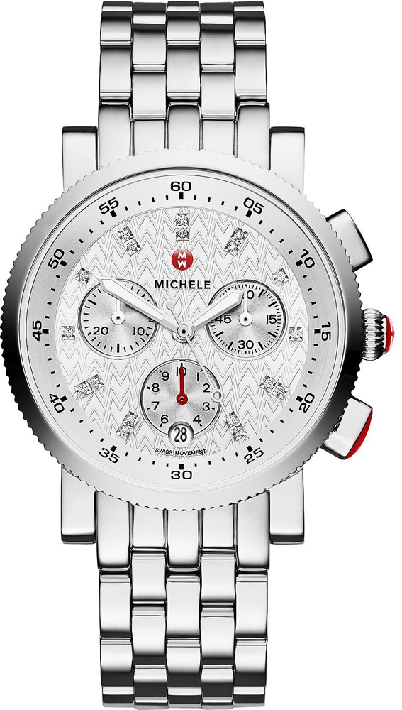 Michele Silver Women\'s Watch with White Dial MWW27A000007 | Michele Cape | Womens Quartz Watch main image 4