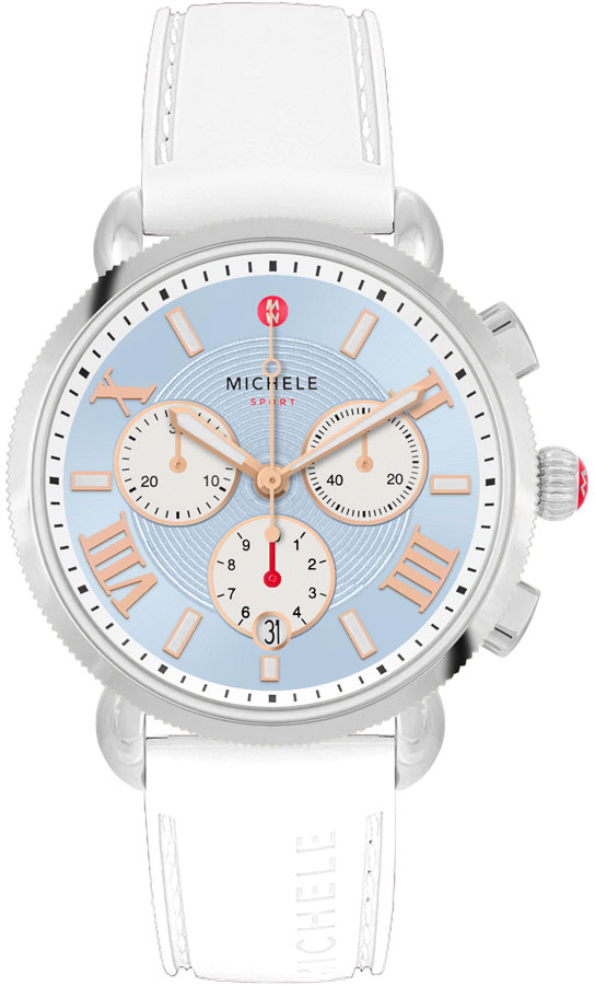 Michele Sporty Sport Sail Blue Dial Steel Women display picture 1