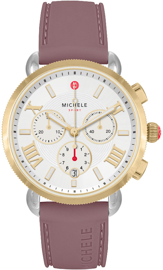 MICHELE
Sporty Sport Sail Chronograph, 38mm Michele Sporty Sport Sail White Silicone Watch MWW01P000017 main image 4