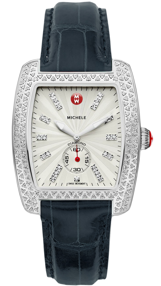 Michele Classic Leather silver watch New Michele Diamond Releve Mww19a000001 Silver Bracelet  main image 3