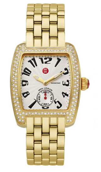 MWW02A000064 Michele Urban Mini Diamond Gold Tone Case and  display picture 1
