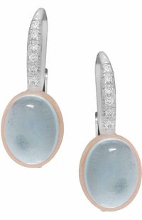 Mimi Milano 18k Rose & White Gold Topaz Diamond Earrings O321C8TB