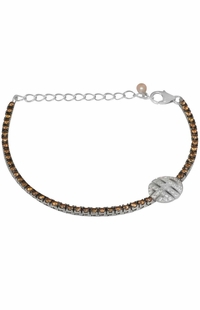 Mimi Milano Silver Diamond Pearl Yellow Sapphire Bracelet B341ZP-98