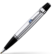6571 Montblanc Boheme Silver Bleu Ballpoint Pen