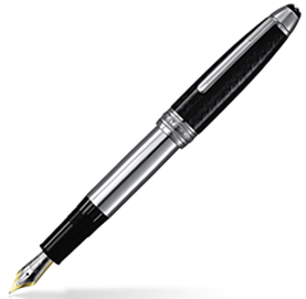 5819 Montblanc Meisterstuck Solitaire Carbon & Steel Fountain Pen