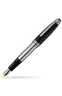MontBlanc Meisterstuck Solitaire Carbon & Steel Fountain Pen 5819