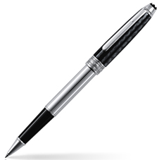 5833 Montblanc Meisterstuck Solitaire Carbon & Steel Rollerball Pen