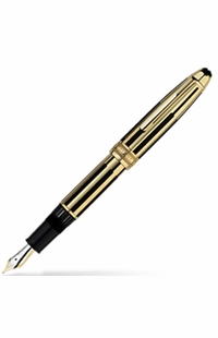 MontBlanc Meisterstuck Solitaire Gold & Black Fountain Pen 35975