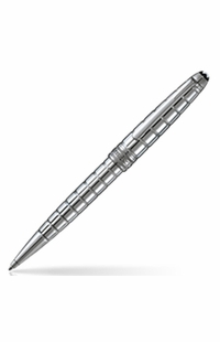 MontBlanc Meisterstuck Solitaire Platinum Plated Facet Ballpoint Pen 38248