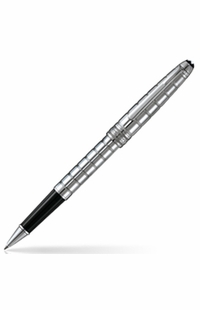MontBlanc Meisterstuck Solitaire Platinum Plated Facet Rollerball Pen 38247