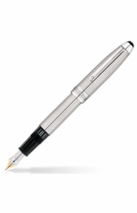 MontBlanc Meisterstuck Solitaire Silver Barley Fountain Pen 104554