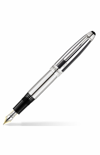 MontBlanc Meisterstuck Solitaire Silver Fibre Guilloche Fountain Pen 35992