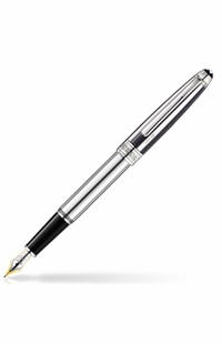 MontBlanc Meisterstuck Solitaire Silver Fibre Guilloche Fountain Pen 35996