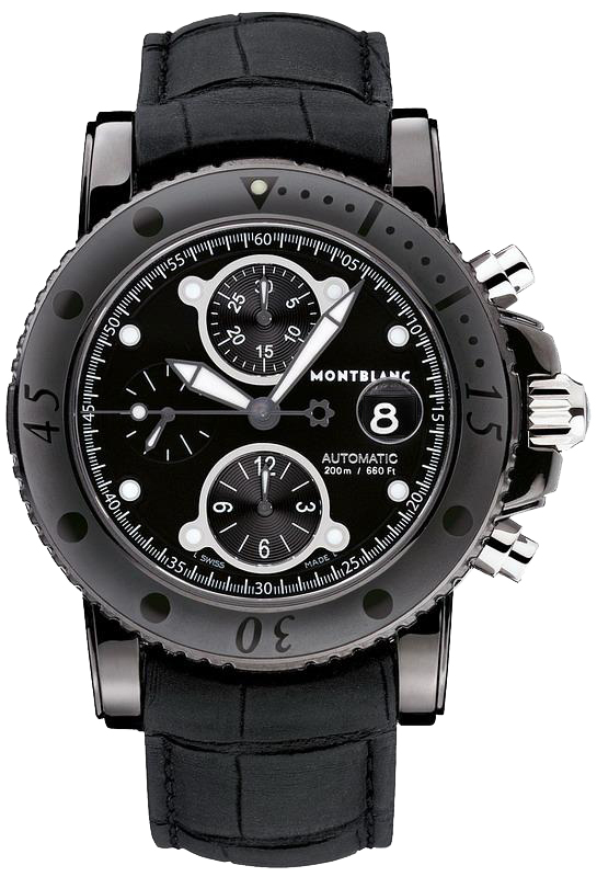 MONTBLANC レザー バインダー 黒 104279 MontBlanc Sport Men's Watch