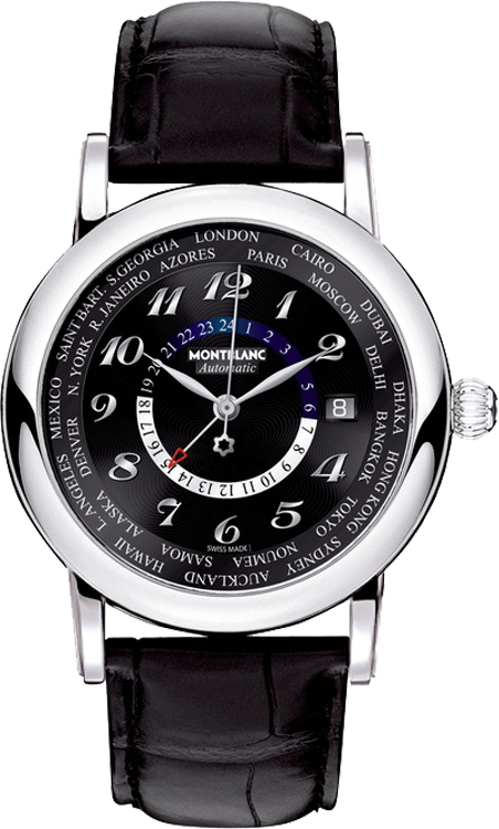 モンブラン 106464 MontBlanc Star World Time GMT Automatic Mens Watch