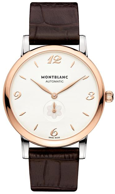 107309 MontBlanc Star Collection White Dial Brown Leather Strap