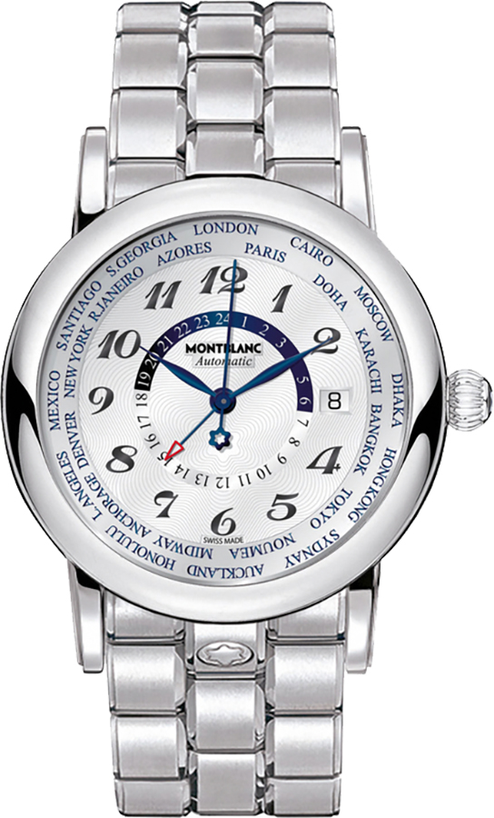 MontBlanc Star World-Time GMT 109286 Mens 42mm Automatic Watch