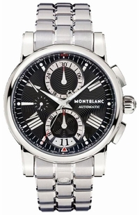 MontBlanc Star Black Dial Automatic Chronograph Men's Watch 102376