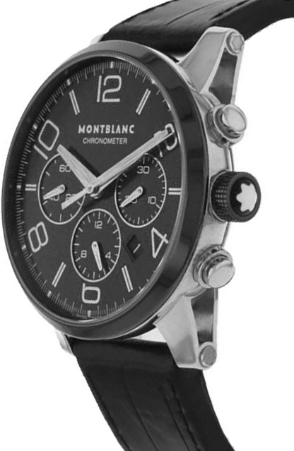 102365 MontBlanc Timewalker Chronograph Black Dial Mens Watch.