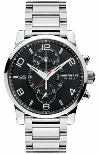 MontBlanc TimeWalker Chronograph Black Dial Men's Watch 104286