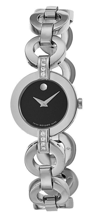 0606263 Movado Belamoda Black Dial Steel Ladies Watch  display picture 1