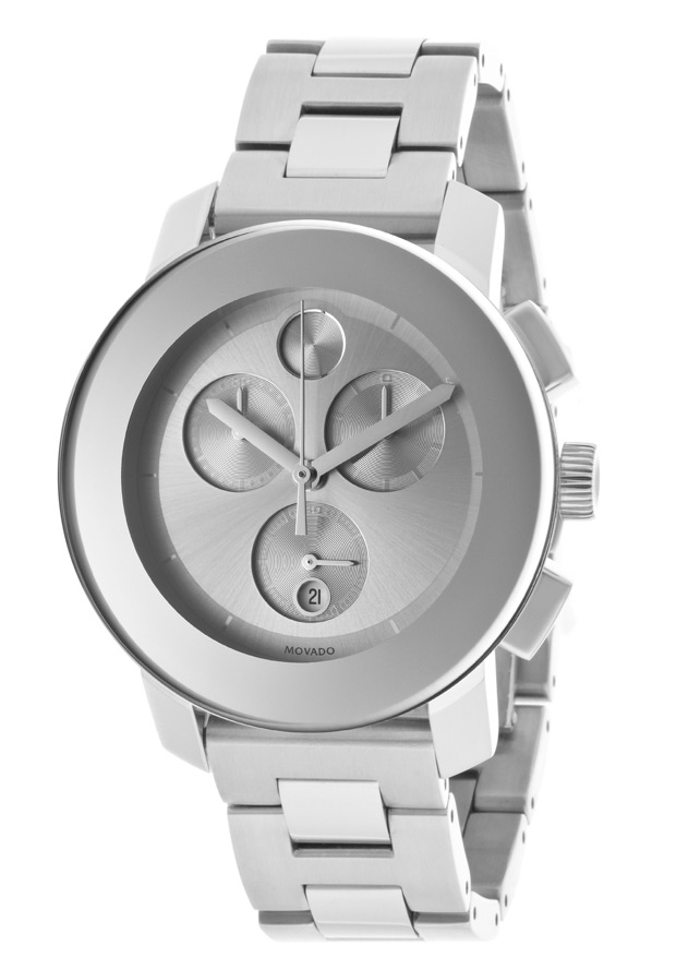 3600075 Movado Bold Stainless Steel Case & Bracelet Silver Dial