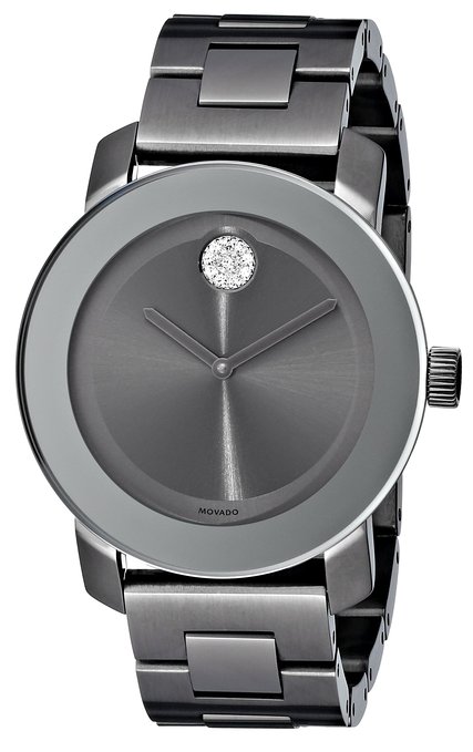 Neu Movado Bold Silbernes Zifferblatt Stahl & Gold Herrenuhr