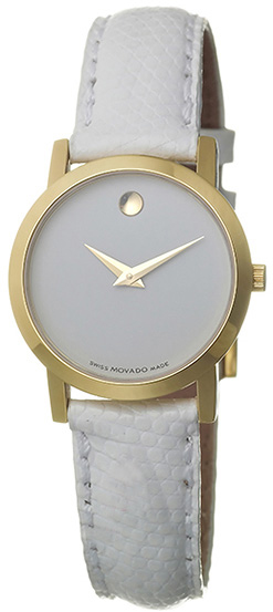 0605656 Movado Classic Museum White Gold Ladies Watch display picture 1