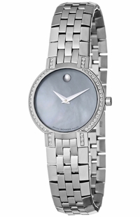 Movado Faceto Pearl White Dial Women's Fashion Watch 0605146