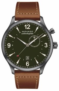 Movado Heritage Military Green Dial Watch 3650018
