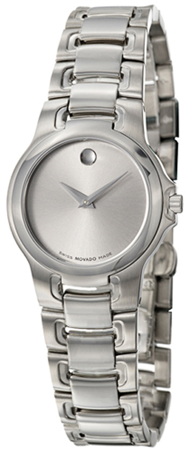 Movado watch, woman\'s.  MEZA model #604834 Movado Museum Classic Stainless Steel Blue Dial Watch  main image 4