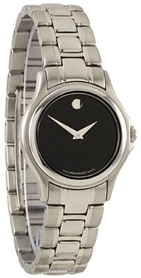 0694505 Movado Museum Quartz Black Dial Steel Ladies Watch display picture 2