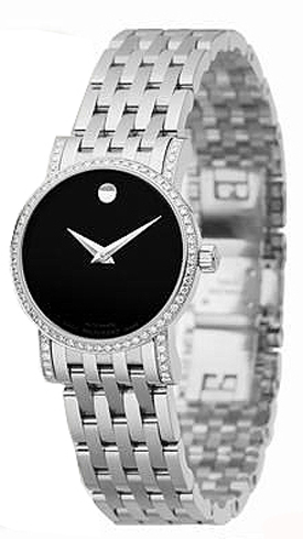 0606289 Movado Womens Red Label Black Dial Stainless Steel  display picture 2