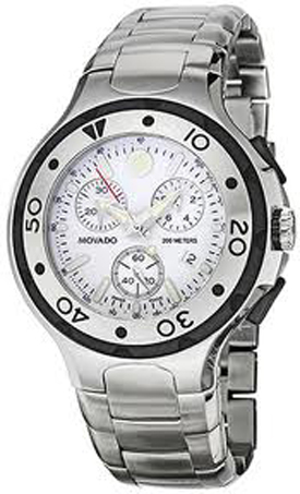 2600021 Movado Series 800 White Steel Mens Watch