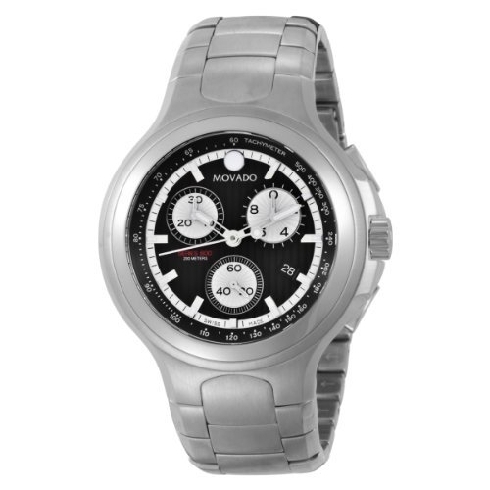 2600061 Movado Series 800 Mens Steel Black Watch