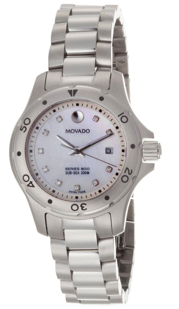 2600078 Movado Ladies Series 800 MOP Dial Steel Case and Bracelet