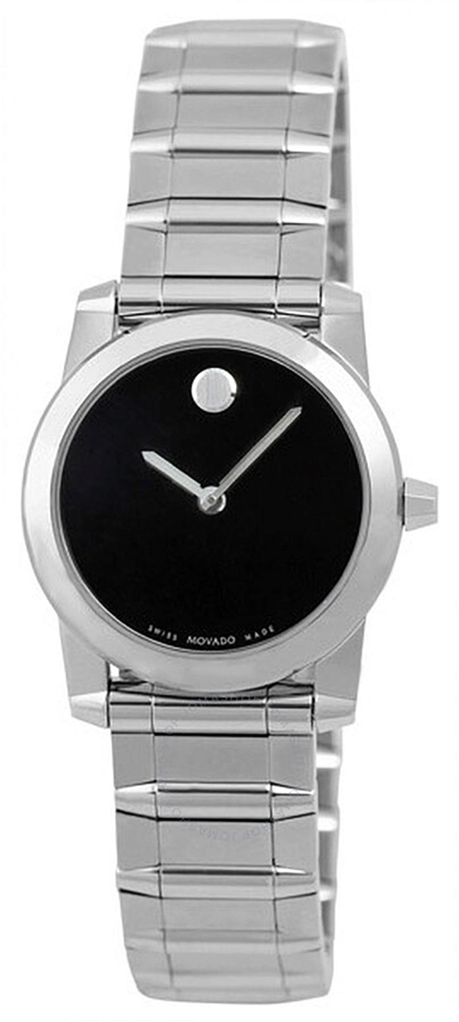 0605811 Movado Vizio Ladies Black Watch - AuthenticWatches.com