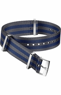Omega 21mm Blue & Grey Polyamide Nato OEM Watch Strap 031CWZ007888