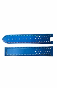Omega 22mm Blue Rubber Multi-color Stitching Strap 032CUZ003053