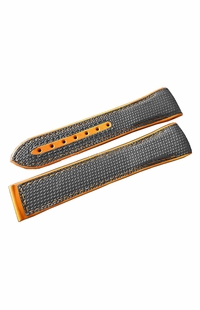Omega 22mm Orange Rubber Strap With Grey Nylon Lining 032CVZ005088