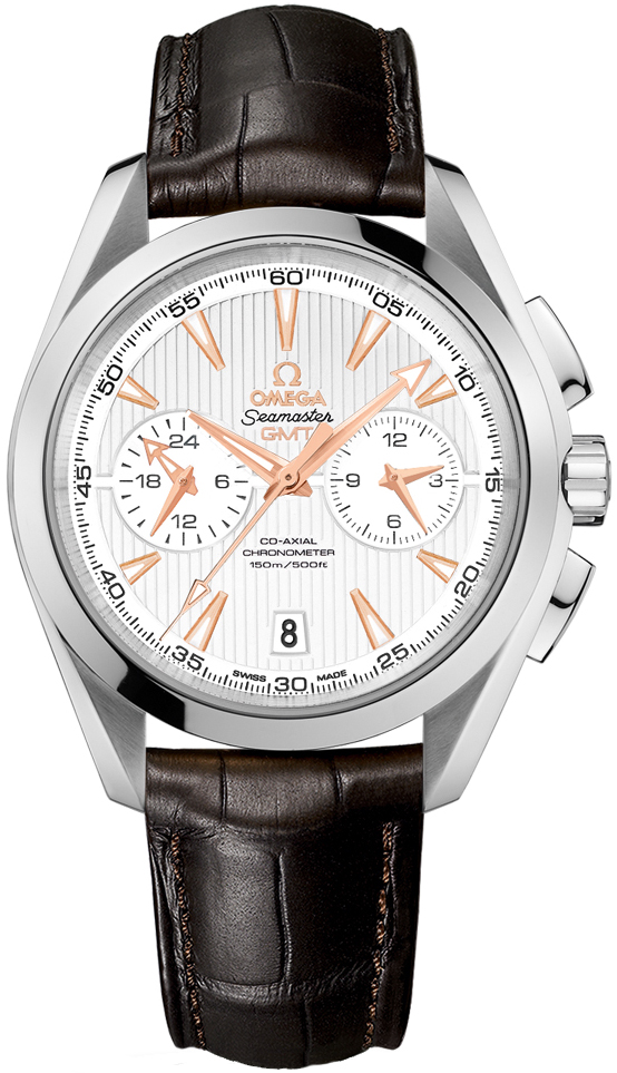 231.13.43.52.02.001 Omega Aqua Terra Leather Strap Watch